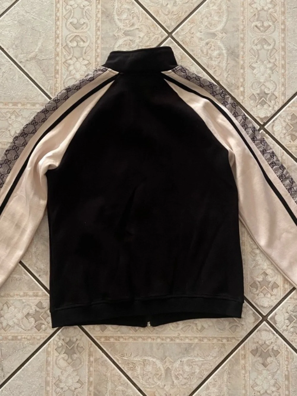 Gucci Black Jacket with Cream Sleeve Panels